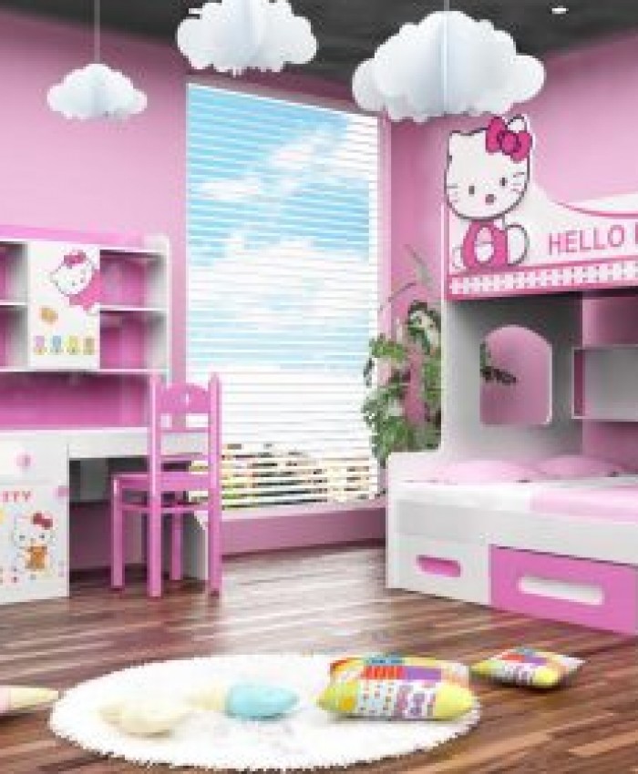 Bộ Phòng Ngủ Hello Kitty – Gỗ Công nghiệp NTTE 02